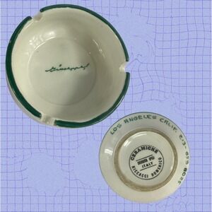 Vintage Giuseppe Los Angeles Ashtray  ITALY   DERUTA CERAMICHE NICCACCI Retro